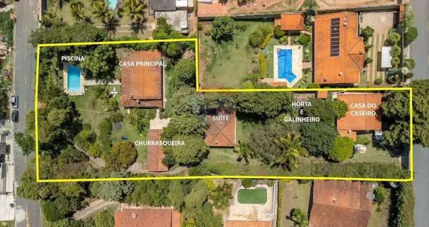 Chácara dos sonhos com 3010m², casa principal, casa de caseiro, piscina e área gourmet por r$ 1.150.000,00