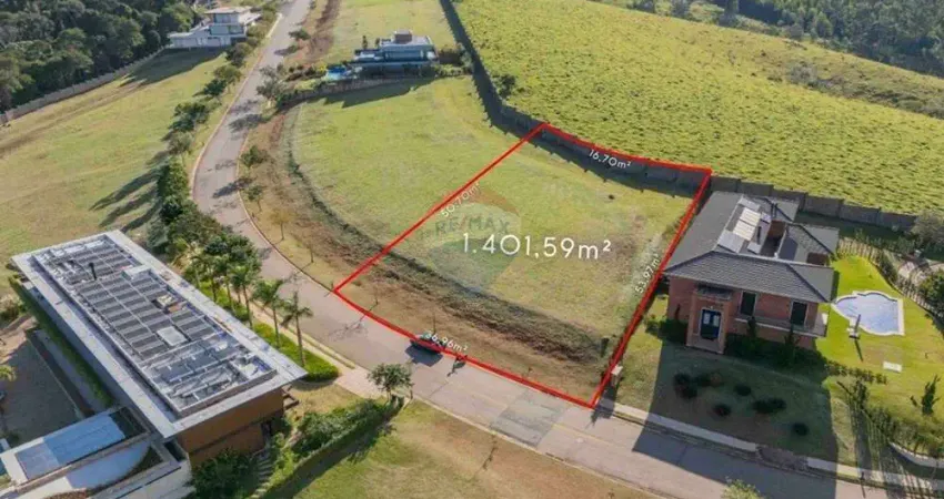 Terreno 1401 m2 no condomínio fazenda dona carolina - itatiba/sp - r$ 771 mil - localização privilegiada
