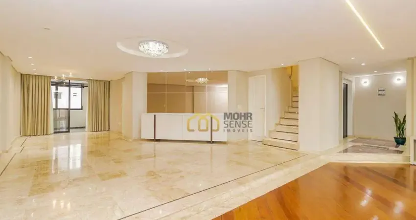 Apartamento duplex com 4 dormitórios à venda, 303 m² por r$ 2.890.000,00 - água verde - curitiba/pr