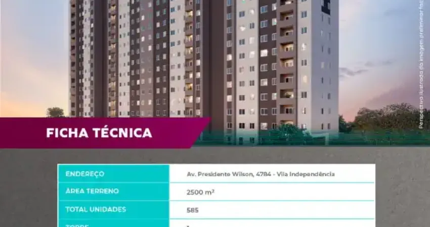 Apartamento com 1 quarto à venda na Avenida Presidente Wilson, 4772, Vila Independência, São Paulo