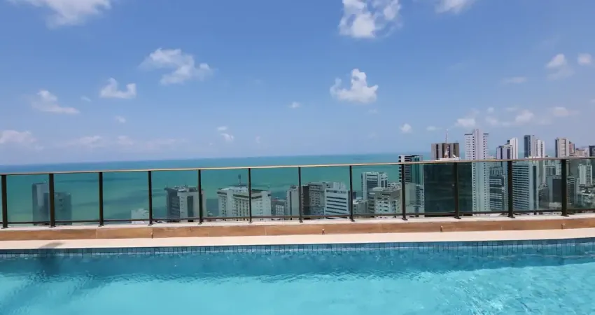 Apartamento 1 quarto andar alto mobiliado beach class conselheiro residence