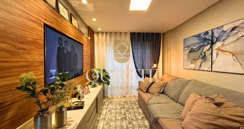 Apartamento mobiliado - 74m², 2 dormitórios sendo 1 suíte à venda na praia joão rosa - biguaçu - r$ 650.000,00