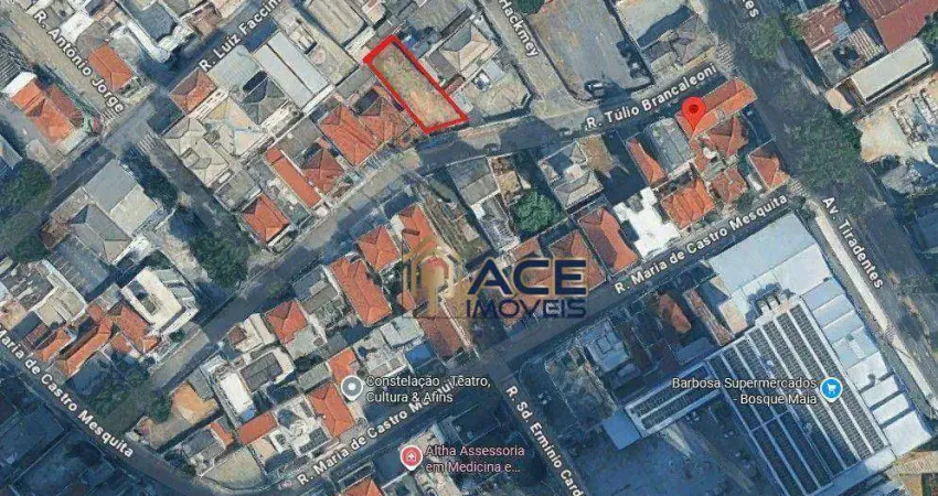 Excdelente terreno, 400 m² leve aclive, à  venda por r$ 1.200.000 - centro - guarulhos/sp