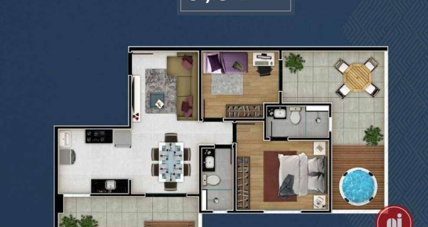 Apartamento Garden com 2 dormitórios à venda, 96 m² por R$ 614.540 - Alto Caiçaras - Belo Horizonte/Minas Gerais
