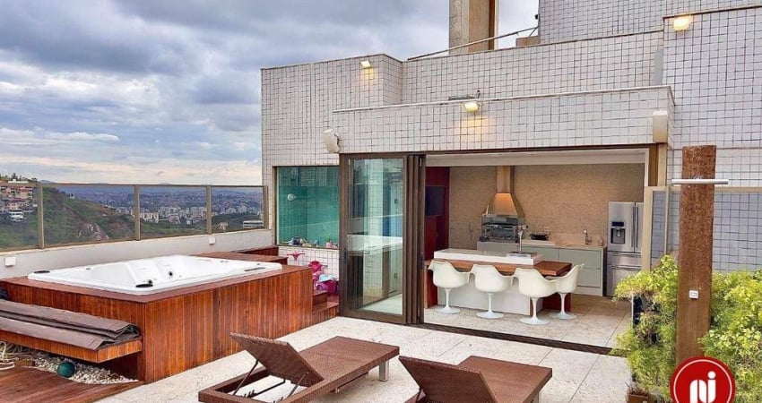 Cobertura com 4 dormitórios para alugar, 411 m² por R$ 33.186,00/mês - Santa Lúcia - Belo Horizonte/MG