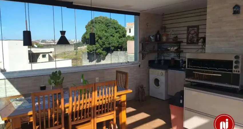 Cobertura com 3 dormitórios à venda, 143 m² por r$ 735.000,00 - santa rosa - belo horizonte/mg