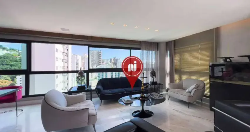 Apartamento com 3 dormitórios, 150 m² - venda por r$ 3.200.000,00 ou aluguel por r$ 21.111,00/mês - anchieta - belo horizonte/mg