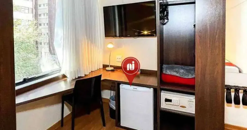 Flat com 1 dormitório à venda, 19 m² por r$ 285.000 - funcionários - belo horizonte/mg