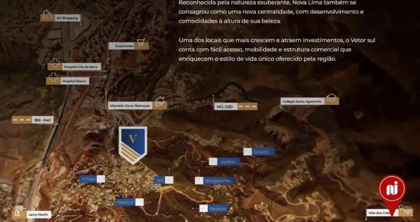 Terreno à venda, 2212 m² por r$ 1.598.400 - vila castela - nova lima/minas gerais