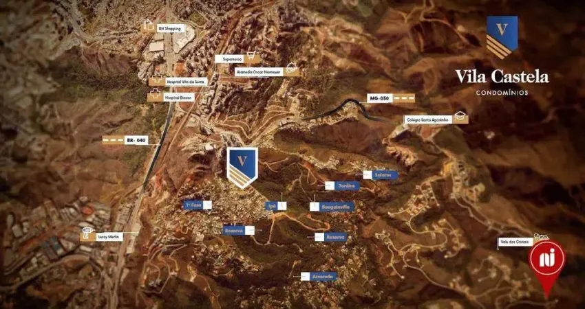 Terreno à venda, 2078 m² por r$ 1.404.000 - vila castela - nova lima/mg