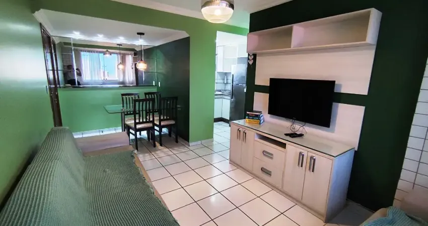 Mobiliado, 56m, 2/4, andar alto, vista morro do careca, ponta negra