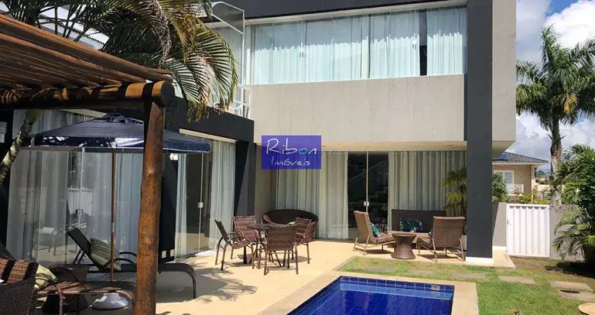 Casa em condomínio para venda em camaçari, alphaville litoral norte 1, 4 dormitórios, 4 suítes, 7 banheiros, 2 vagas