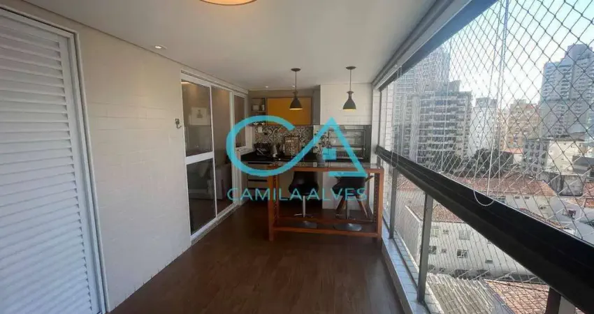 Apartamento com varanda gourmet  e vista livre à venda - gonzaga