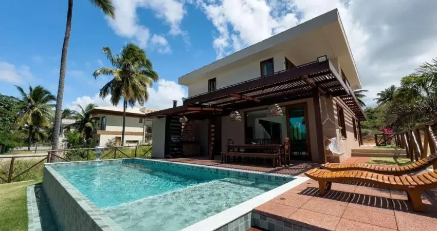 Casa em condomínio para venda em mata de são joão, imbassaí, 4 dormitórios, 3 suítes, 5 banheiros, 2 vagas