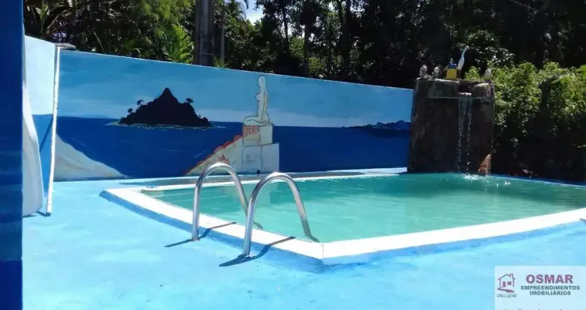 Chácara à venda em itanhaém-sp, bairro aguapeu: 2 quartos, 1 sala, 2 banheiros, 3 vagas de garagem, 206m² de área.