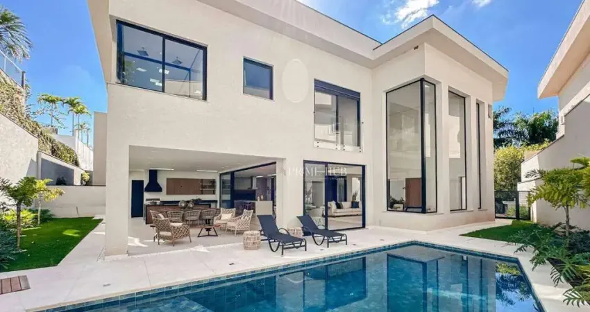 Luxuosa casa de 3 andares com conforto e automação no residencial gênesis 1, alphaville