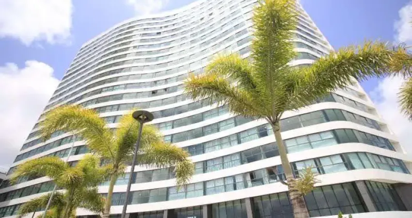 Flat mobiliado para locação ed. parque do cais, 35m2, recife-pe