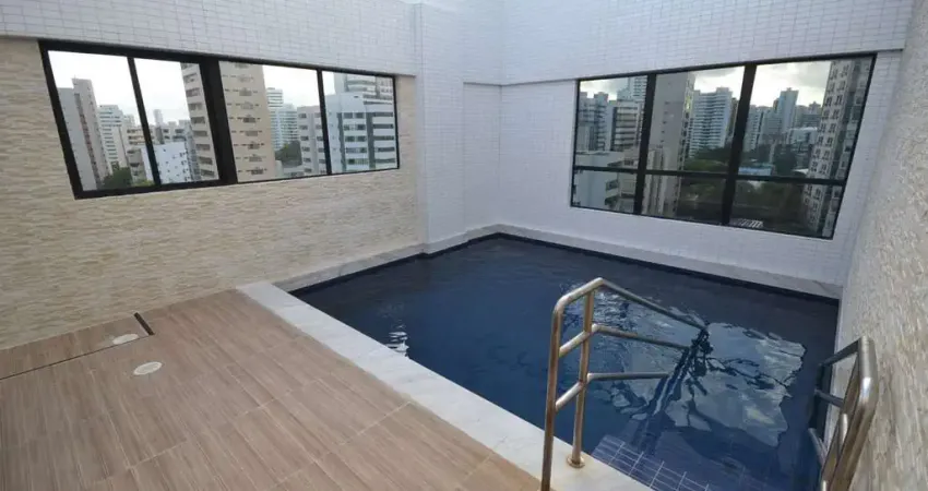 Apartamento par locação studio graças 30m2 com armários e split, 1 vaga, recife-pe