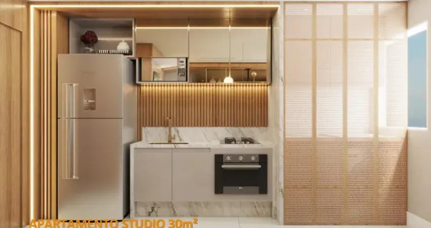 Apartamento studio, 1 quarto, banheiro e suite, 32m², beiramar prince