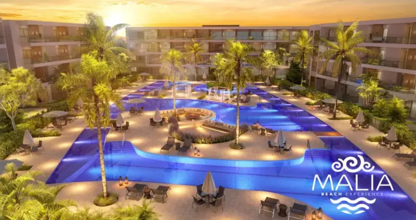 Apartamento 1 quarto, 32m² (1 suíte), localizado frente mar em ipojuca