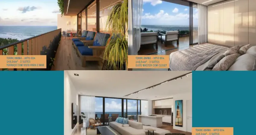 Apartamento 3 quartos e banheiros (suítes), 174m², localizado perto a praia de boa viagem