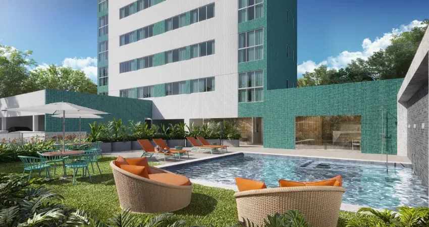 Apartamento de 25m², 1 suíte, localizado em boa viagem perto da praia