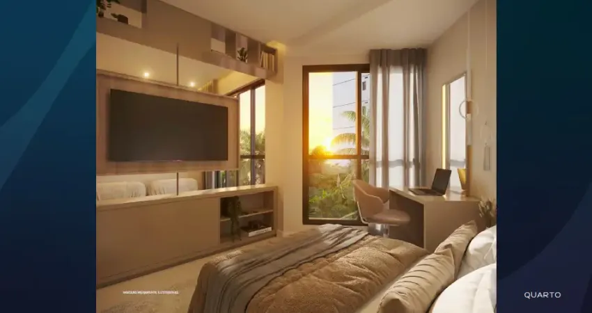 Apartamento 1 quarto, 28m², localizado em candeias próximo a praia