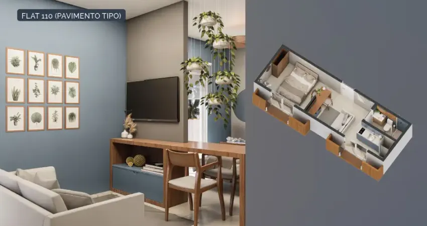 Apartamento de 20m², 1 suíte, localizado ao lado da praia de cupe