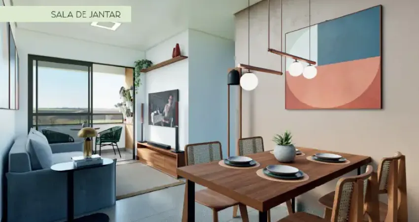 Apartamento 2 quartos (sendo 1 suíte), 53m², e 2 banheiros, localizado em casa amarela