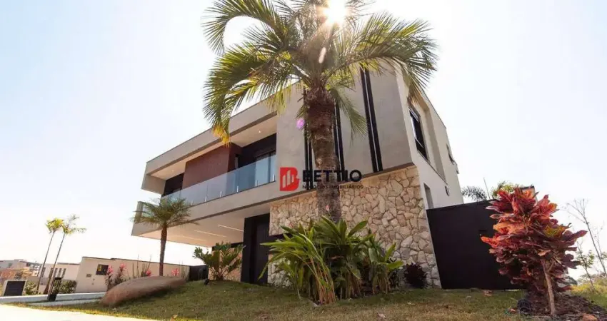 Lindo sobrado com 5 suítes, piscina, linda vista para área verde, villa dos pinheiros indaiatuba sp