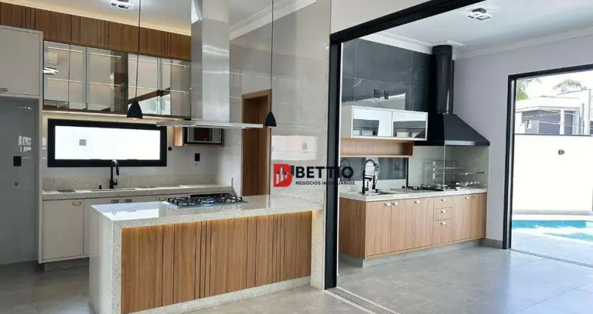 Linda casa térrea, ambientes integrados, escritório, 3 suítes, piscina, cond. viena indaiatuba sp