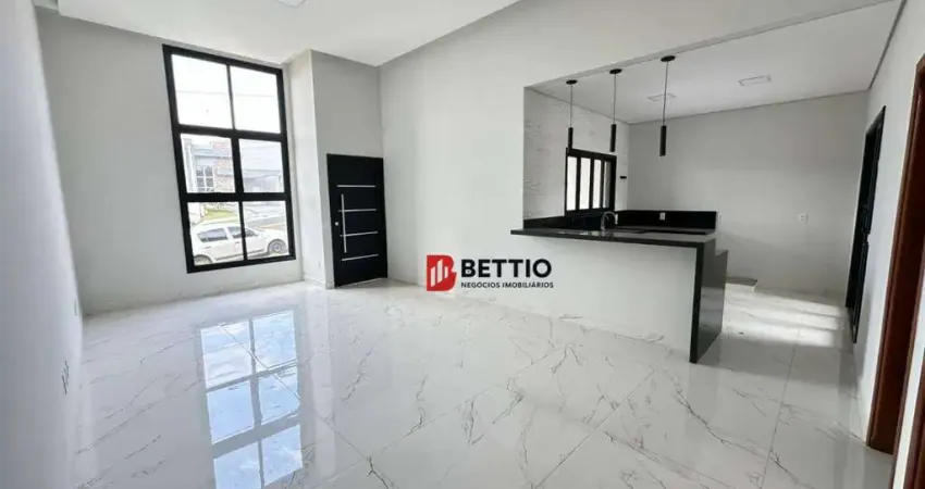 Casa térrea nova, com 3 suítes, 3 vagas de garagem, park gran reserve, indaiatuba sp