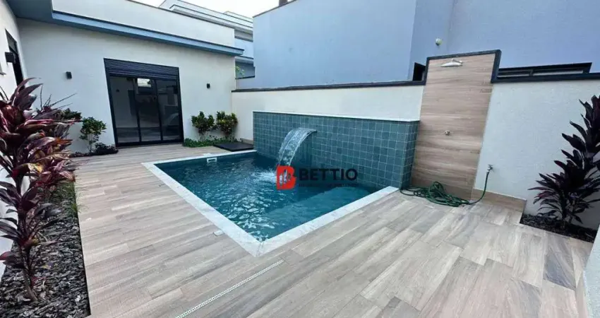 Casa térrea à venda, 3 suítes e piscina c/ cascata, cond. jd. piemonte - indaiatuba/sp