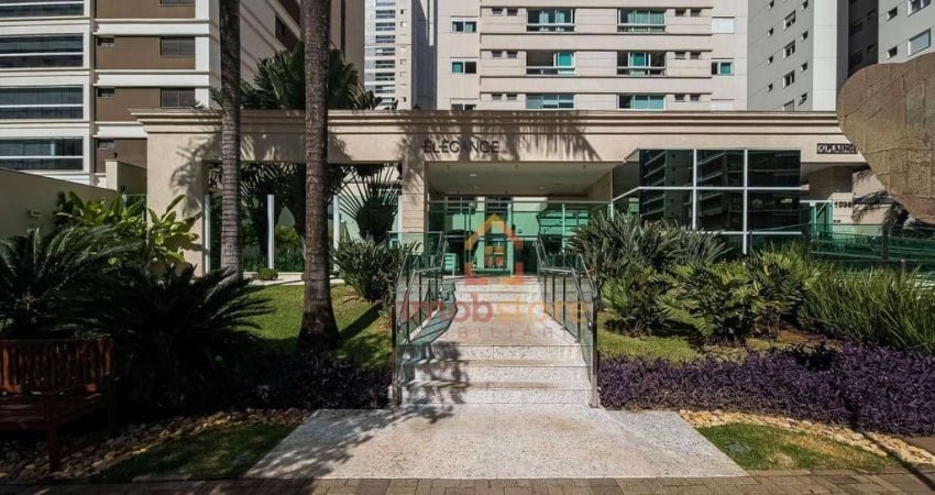 Apartamento semi mobiliado no Ed. Élegance com 3 dormitórios para locação, 122 m² por R$ 7.000/mês - Gleba Palhano - Londrina/PR