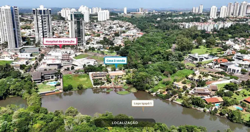 Casa à venda às margens do lago igapó 1, com 10 quartos, 757 m² por r$6.200.000,00 - londrina pr