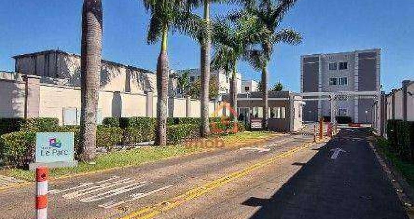 Apartamento no Spazio Le Parc, com 2 dormitórios para locação, 46 m² por R$ 1.100/mês - Jardim Jockey Club - Londrina/PR