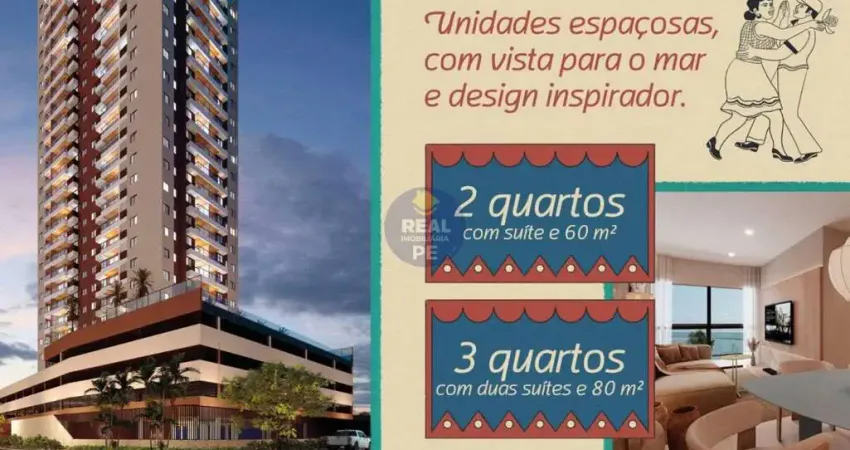 More na beira mar de olinda - apartamento com 2 ou 3 quartos com suíte