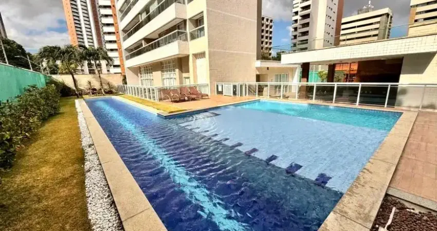 Apto na aldeota com 91m2 de área, 3 quartos, móveis projetados, 2 vagas de garagem e lazer completo!!