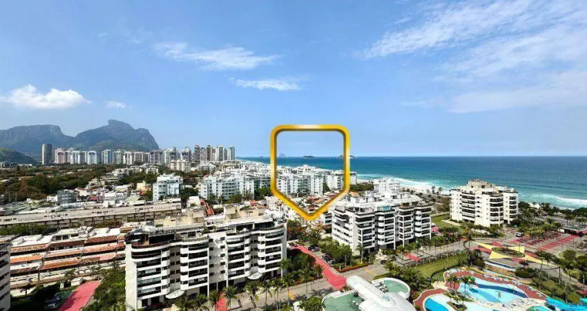 Lindo apartamento decorado por arquiteto 2 quartos à venda, 105 m² por r$ 3.300.000 - barra da tijuca - waterways