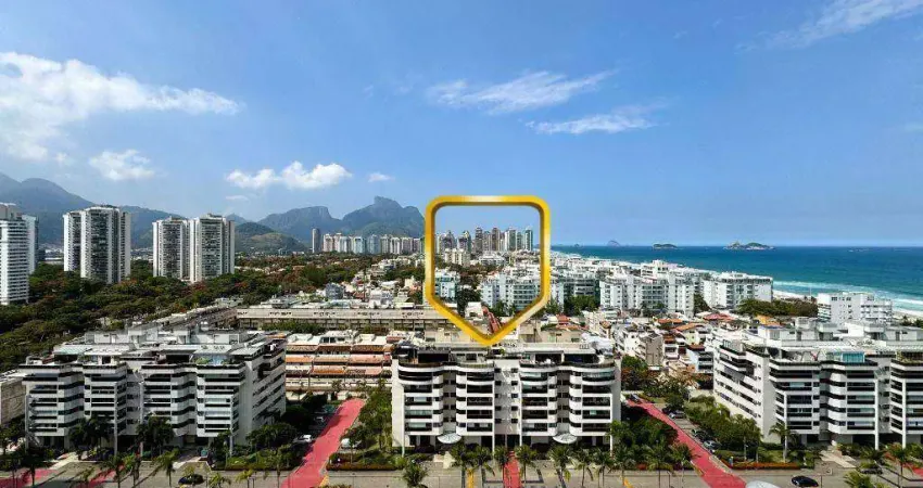 Lindo apartamento decorado por arquiteto 2 quartos à venda, 105 m² por r$ 3.100.000 - barra da tijuca - waterways