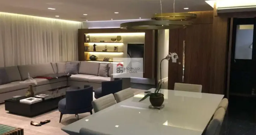 Lindo apartamento mobilhado capa de revista de 165m² no brooklin de 3 quartos sendo 2 com demi-suit