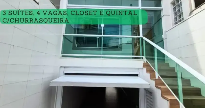 Sobrado à venda na água fria, excelente acabamento, 3 suítes, ar condicionado e 4 vagas.