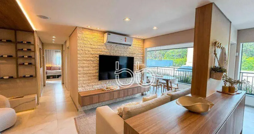 Apartamento com 3 dormitórios à venda, 91 m² por r$ 750.000 - condomínio flora brasilis - indaiatuba/sp