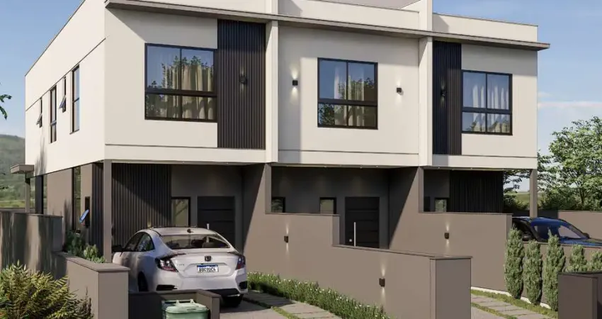 Lindas casas geminadas em loteamento privativo em florianópolis