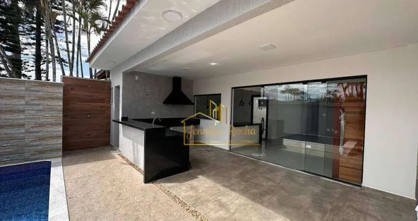 Casa765 mts da praia com 3 dormitórios à venda, 132 m² por r$ 770.000 - jardim imperador - peruíbe/sp
