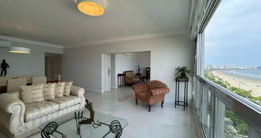 Apartamento com 3 dormitórios para alugar, 170 m² por r$ 13.000,00/mês - boqueirão - santos/sp