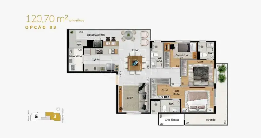 Apartamento com 3 quartos à venda na Rua Marechal Floriano, América, Joinville
