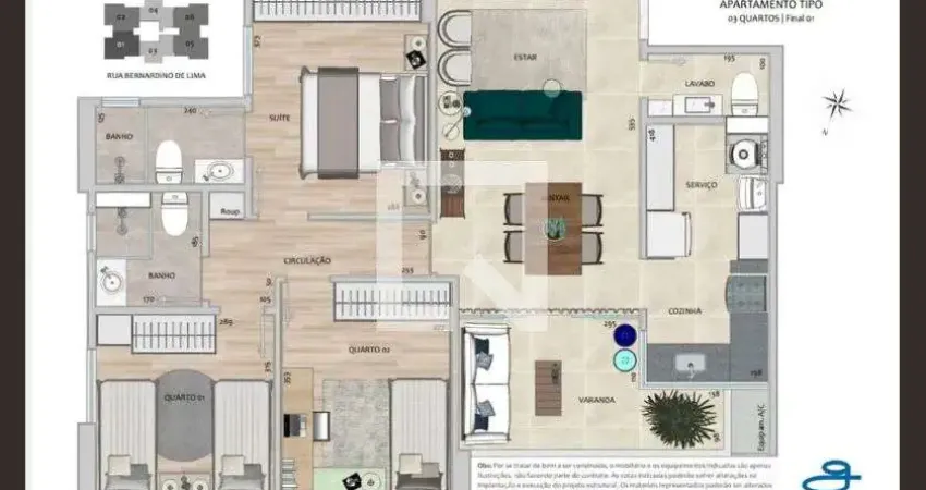 Apartamento para Venda - Gutierrez, 3 Quartos,  85 m² - Belo Horizonte