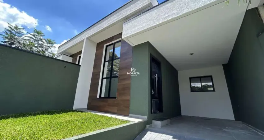 Casa Nova á Venda no Bairro Boneca do Iguaçu Com 3 Quartos Sendo Uma Suíte