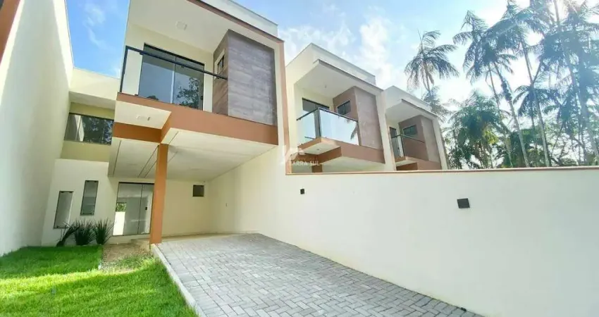 Sobrado geminado na ilha da figueira com 01 suíte + 02 quartos